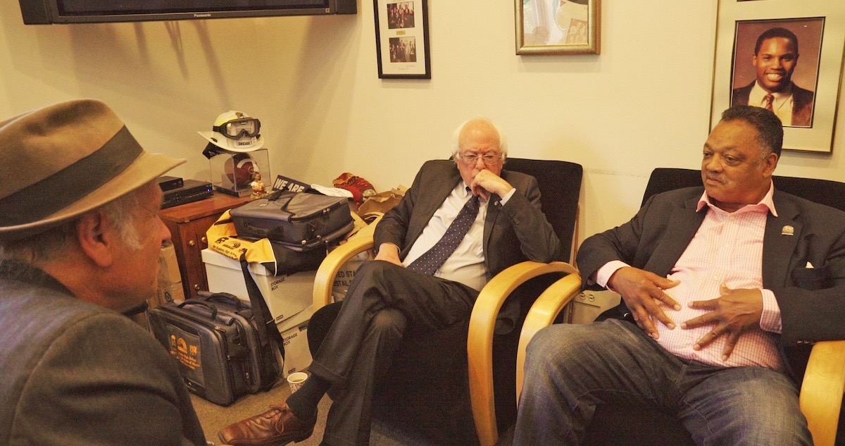 Greg Palast, Senator Sanders and Rev. Jackson discuss voter suppression